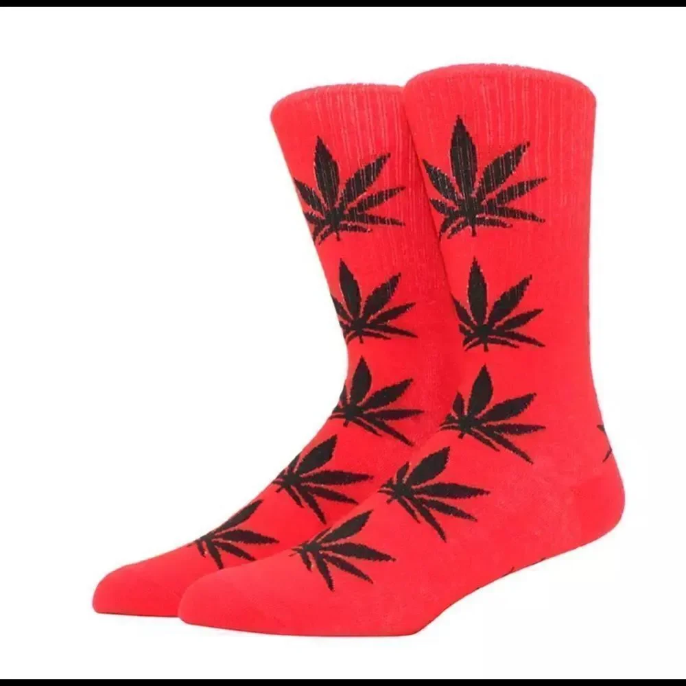 Cotton blend mid calf weed socks. Unisex